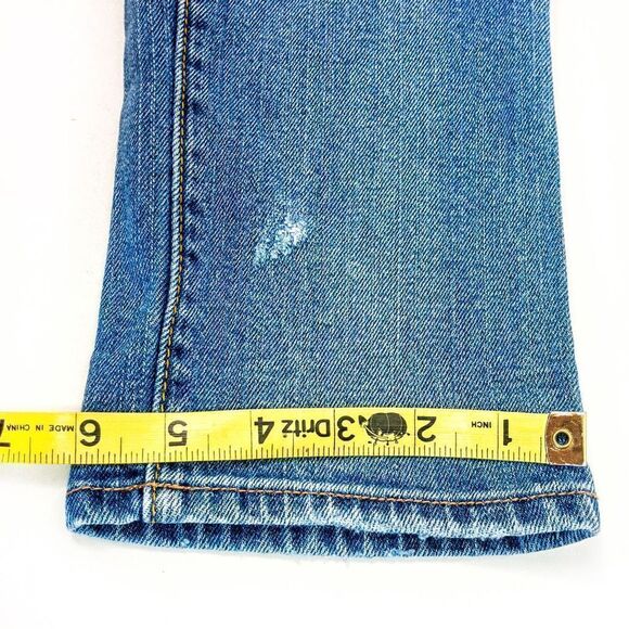 AEO Skinny Stretch Blue Jeans Studded Distressed Sz 10 - Picture 11 of 11